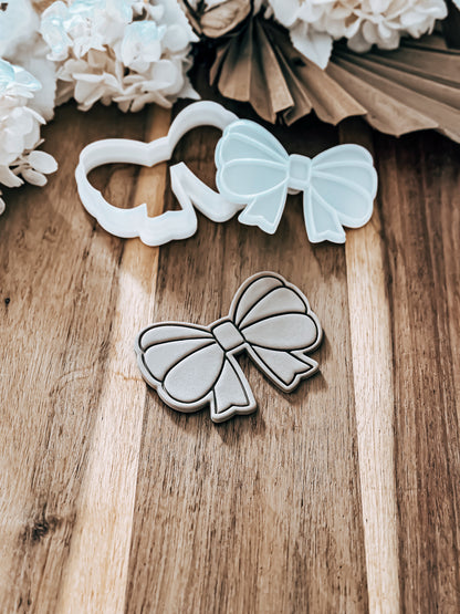 Elegant Bow - Cookie Stamp and Cutter - Fondant & Sugar Cookies