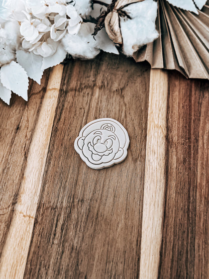 Mini Plumber Hero Head Stamp and Cutter - Perfect for Fondant & Sugar Cookies