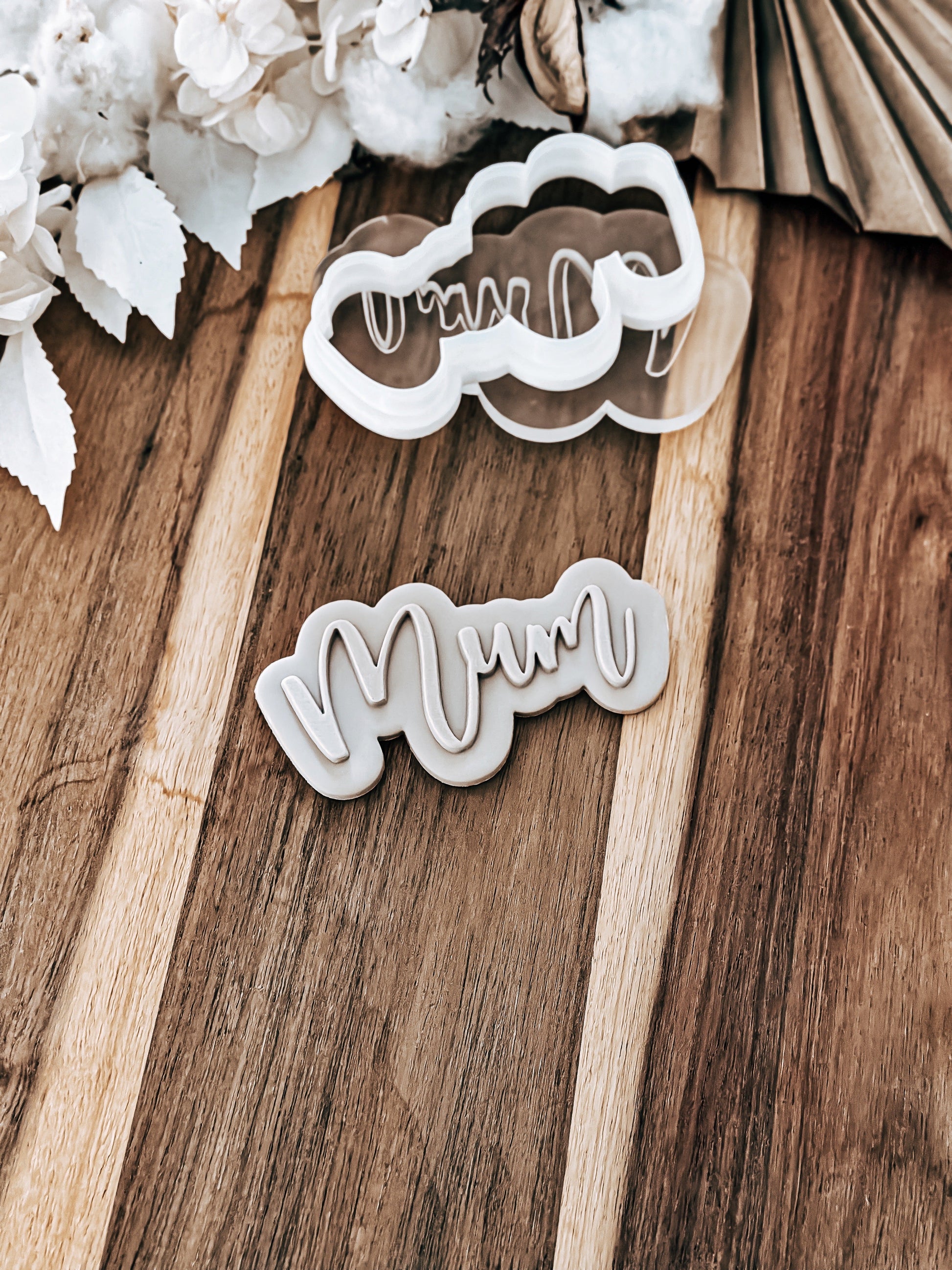 Mum Script 'UP' - Cookie Stamp & Cutter - Premium Stamp & Cutter from O'Khach Baking Supplies - Just $28.00! Shop now at O'Khach Baking Supplies