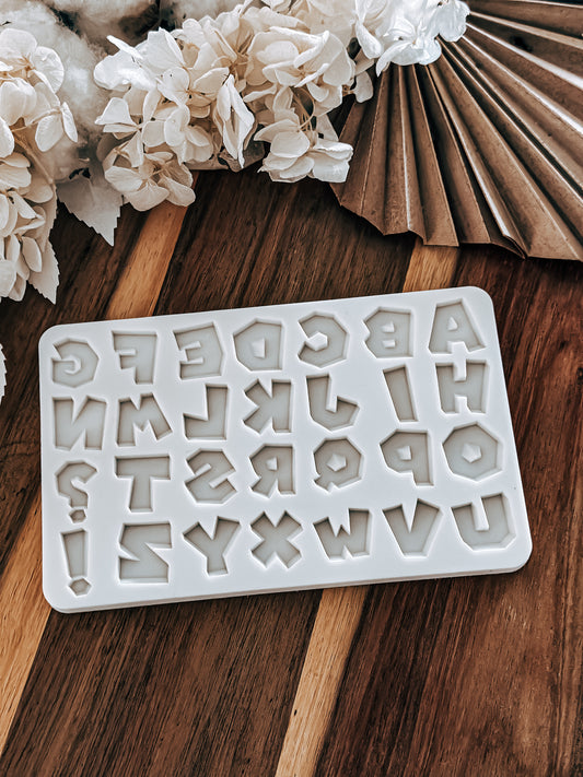 Alphabet (Chunky) - Silicone Mould - Perfect for Fondant, Chocolate, & Cake Decorating