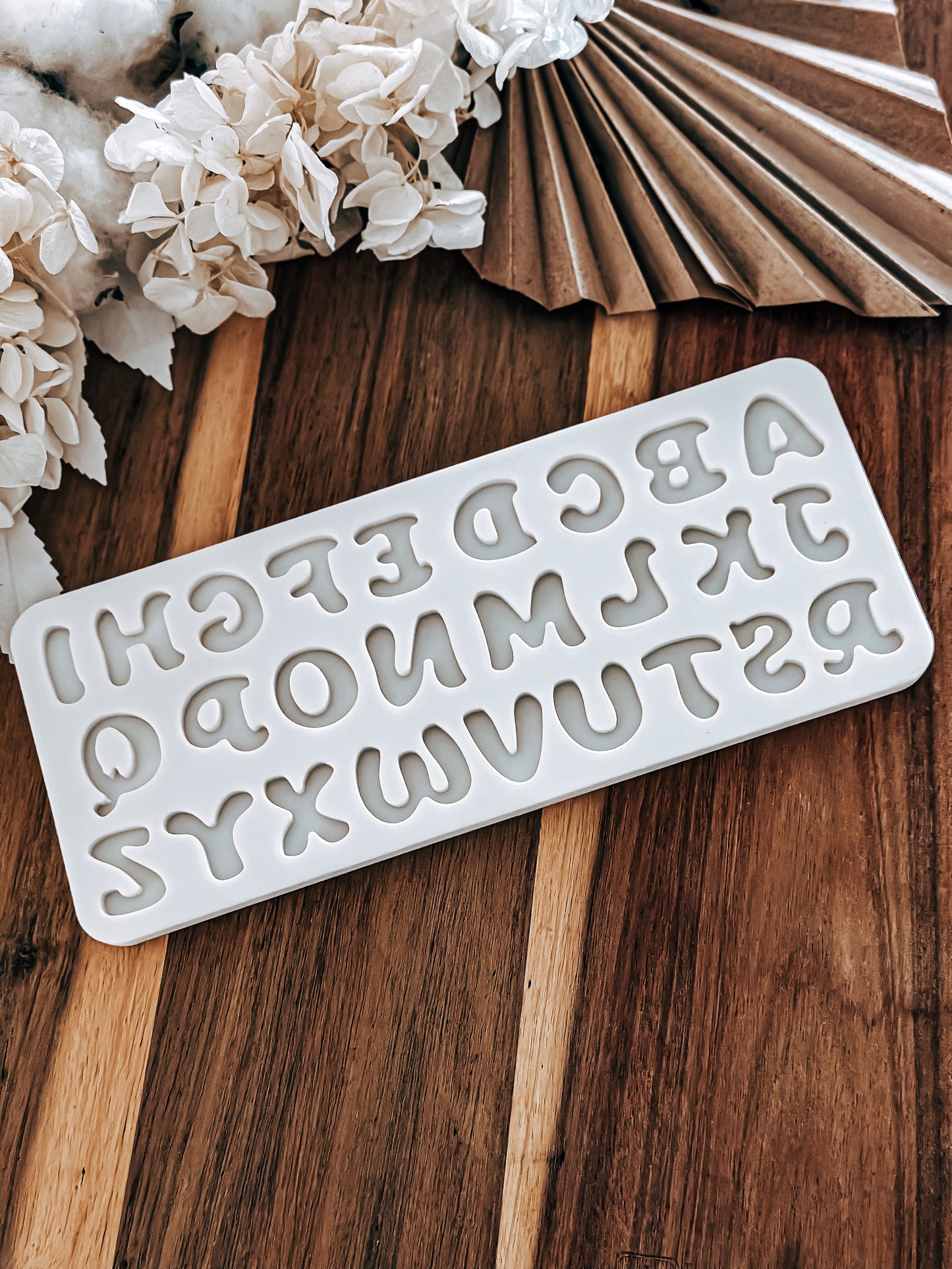 Alphabet Upper Case (Bubble) - Silicone Mould - Perfect for Fondant, Chocolate, & Cake Decorating