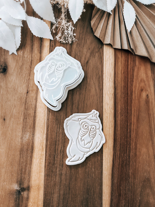 Wise Jungle Monkey Stamp and Cutter - Perfect for Fondant & Sugar Cookies