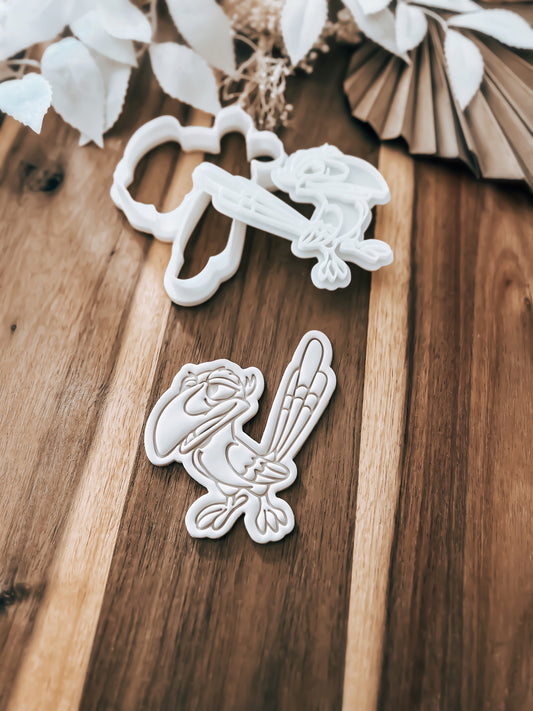 Sassy Tropical Bird Stamp and Cutter - Perfect for Fondant & Sugar Cookies