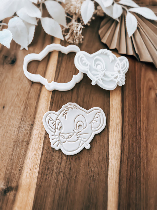 Little Lion Cub Stamp and Cutter - Perfect for Fondant & Sugar Cookies