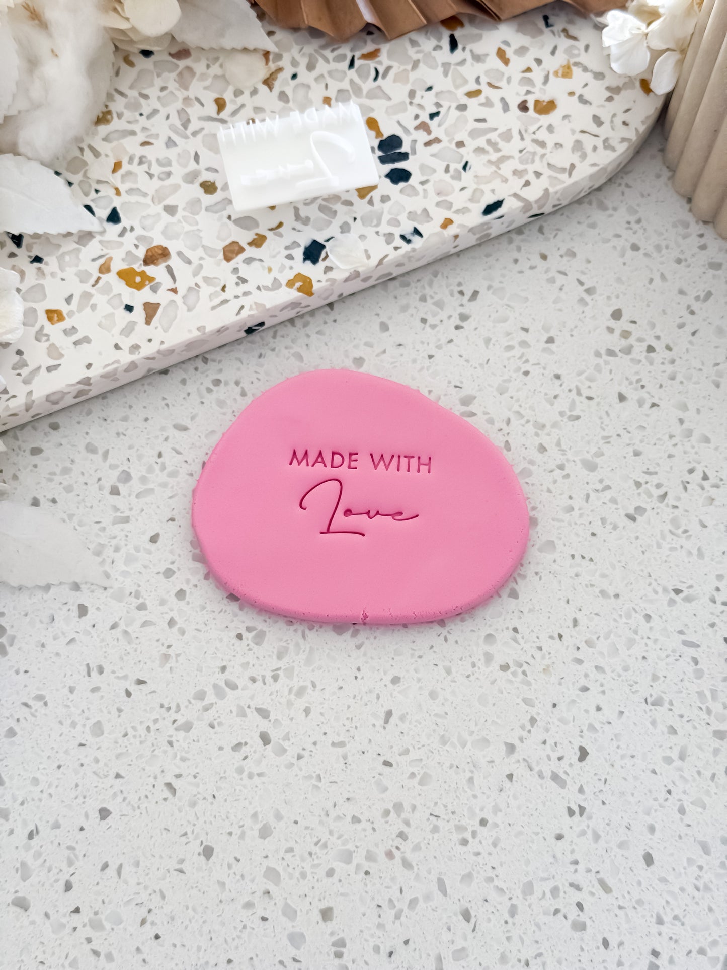 Made With Love Cookie Stamp - Perfect for Fondant, Sugar Cookies & Baking