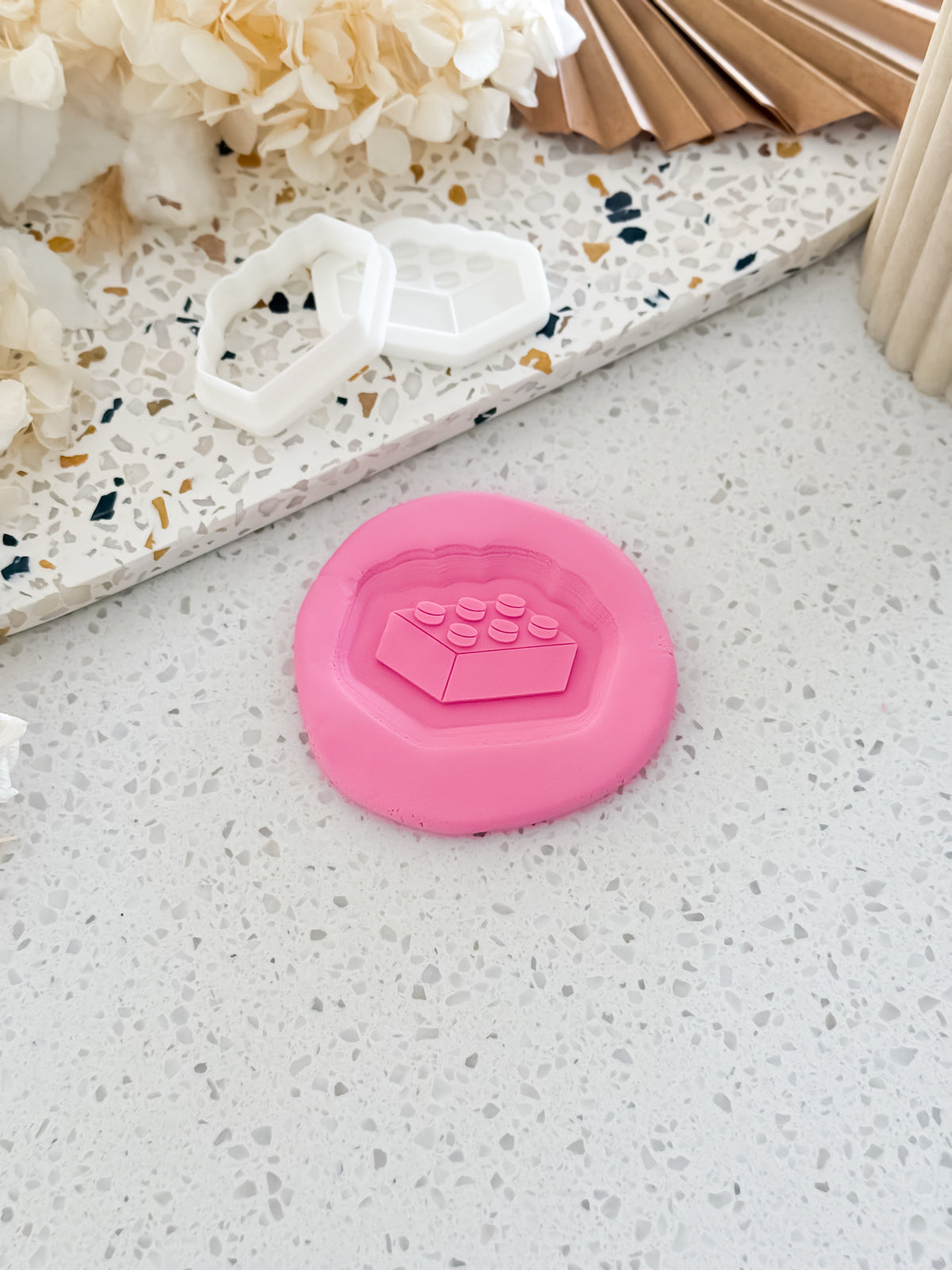 Mini Building Block Stamp & Cutter - Perfect for Fondant & Sugar Cookies
