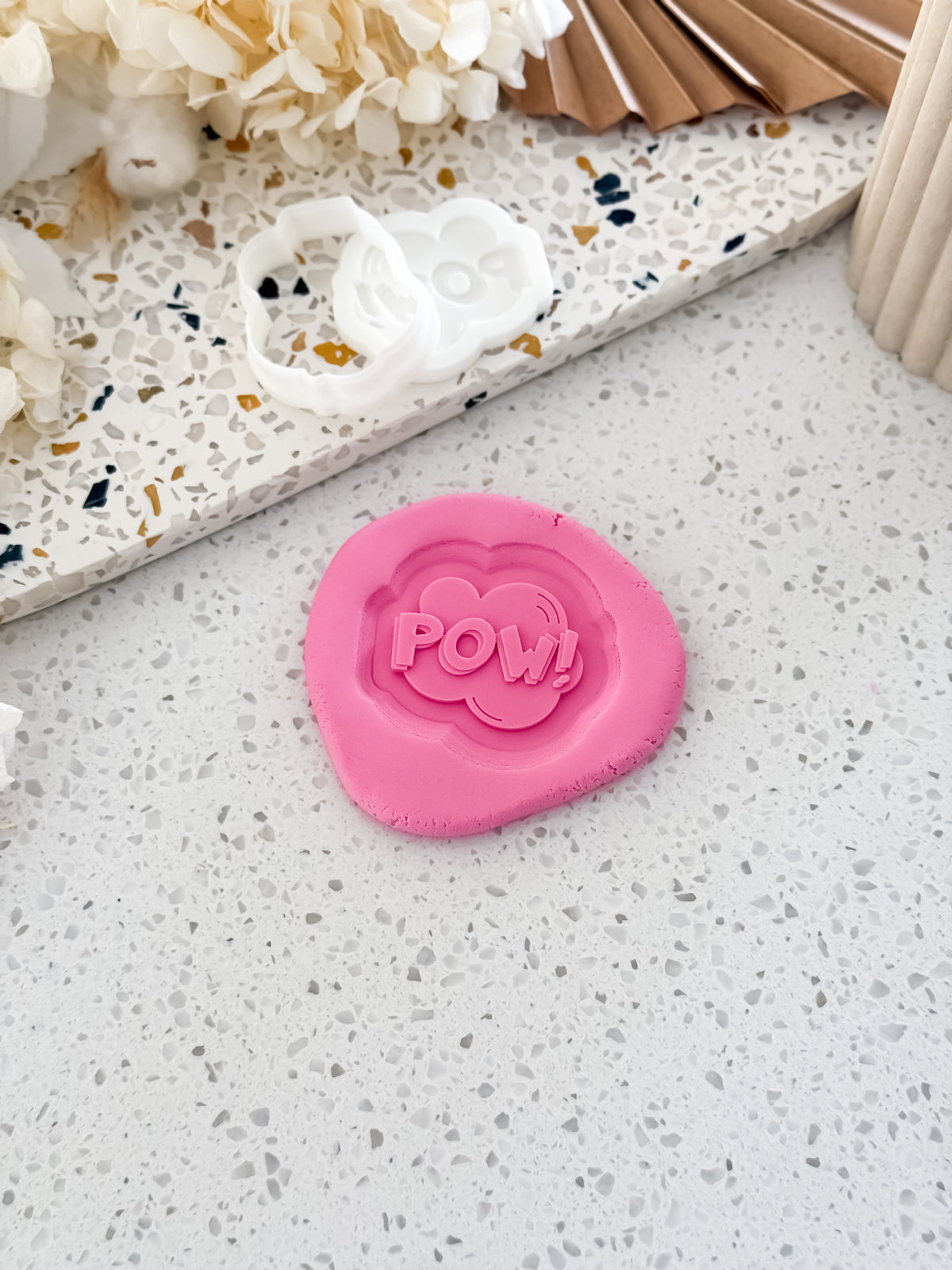 Mini Comic Pow! Stamp & Cutter - Perfect for Fondant & Sugar Cookies