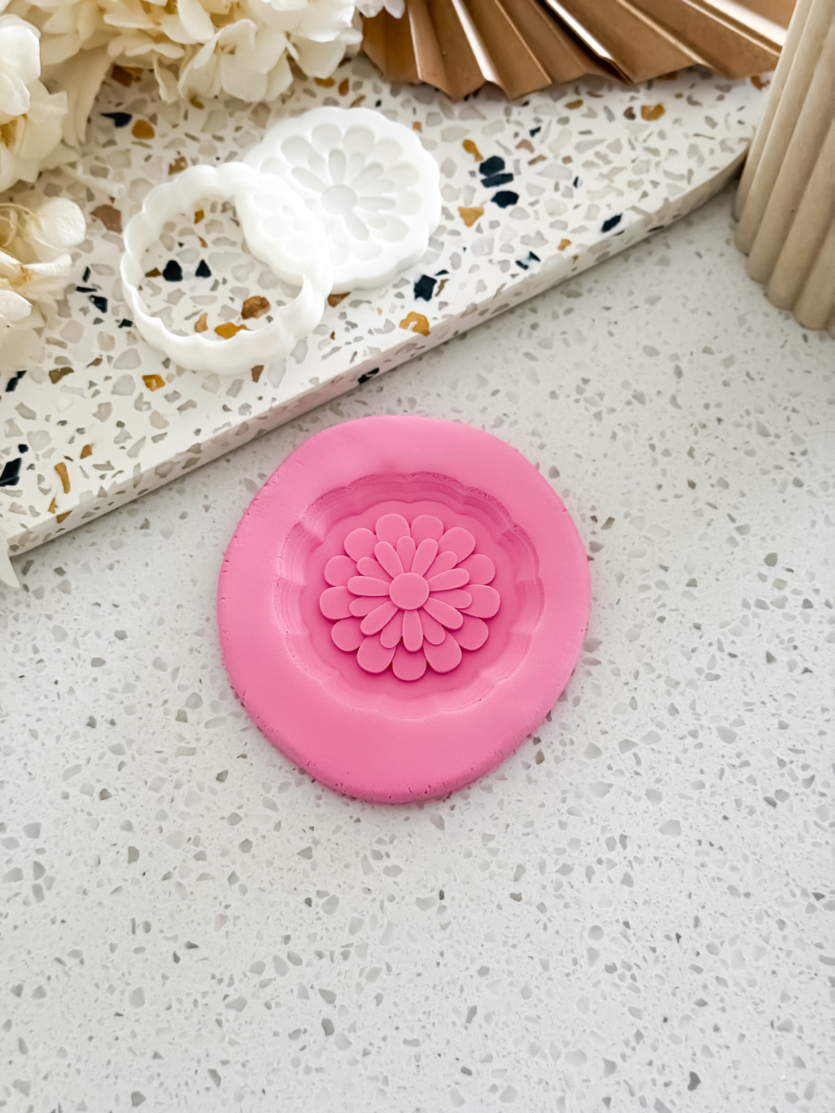 Mini Double Daisy (Petal) Stamp & Cutter - Perfect for Fondant & Sugar Cookies
