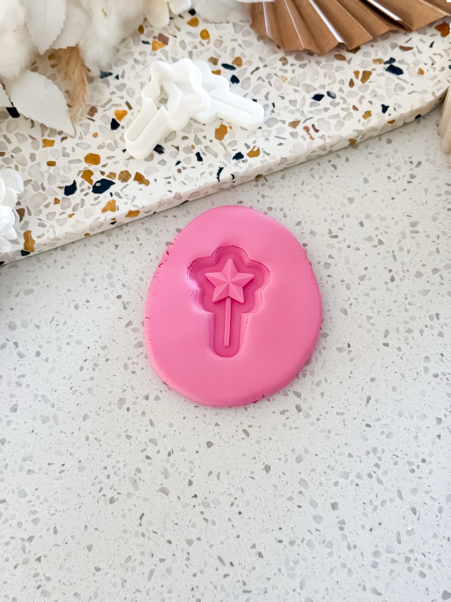 Mini Fairy Wand Stamp & Cutter - Perfect for Fondant & Sugar Cookies