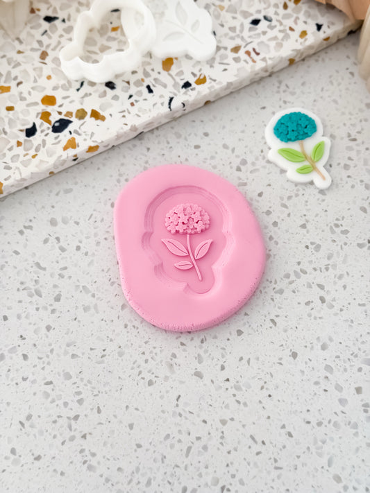 Mini Hydrangea Bloom Stamp & Cutter - Perfect for Fondant & Sugar Cookies