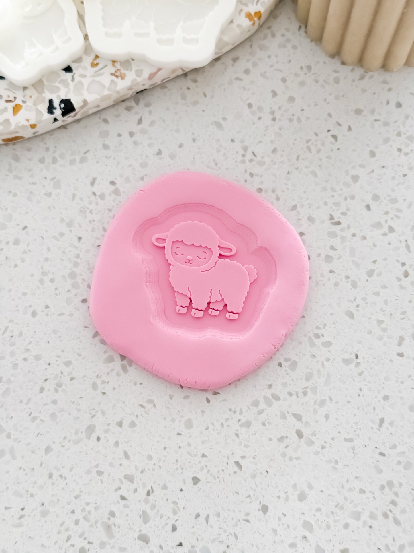 Mini Little Lamb Stamp & Cutter - Perfect for Fondant & Sugar Cookies