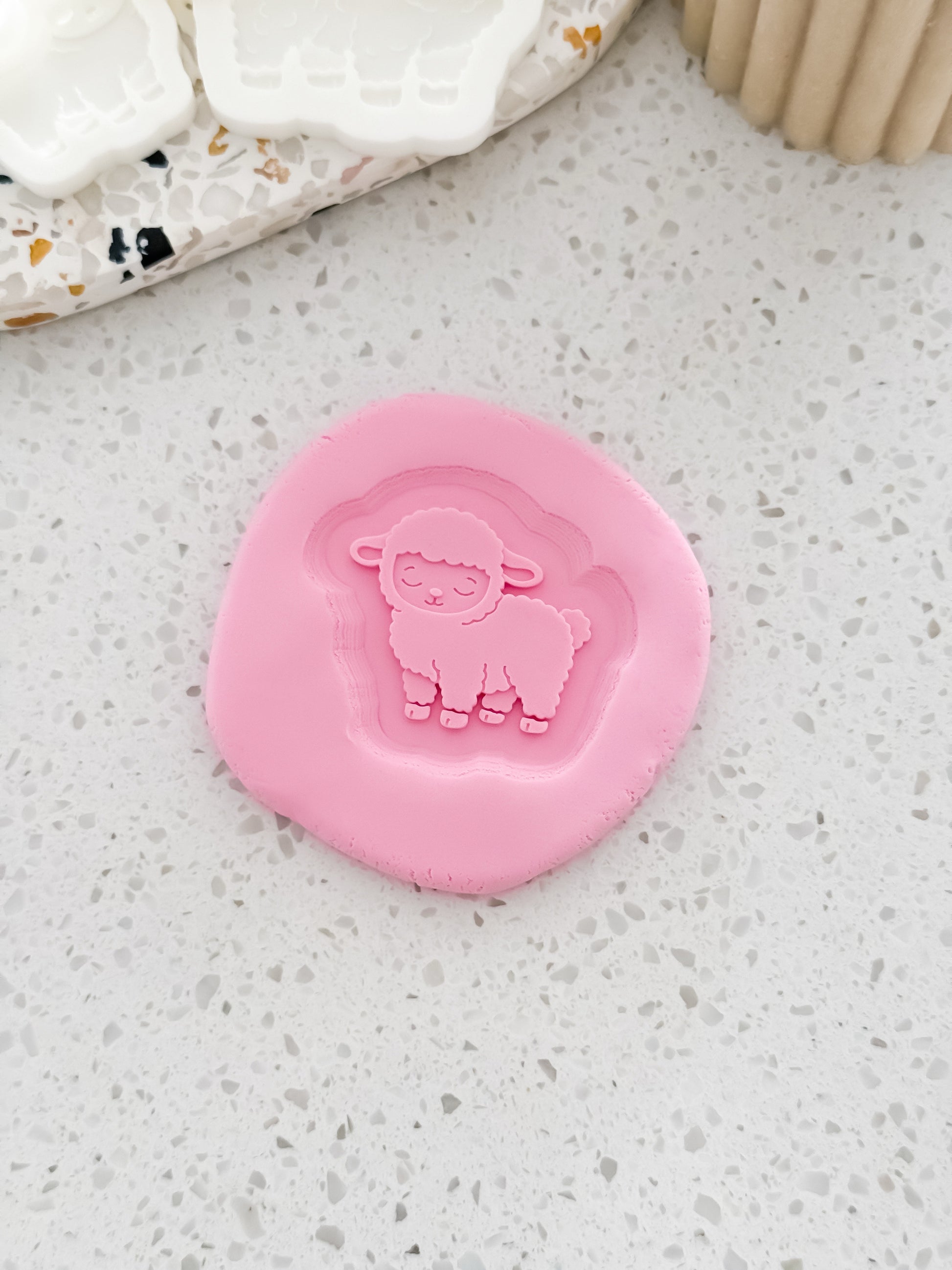 Mini Little Lamb Stamp & Cutter - Perfect for Fondant & Sugar Cookies
