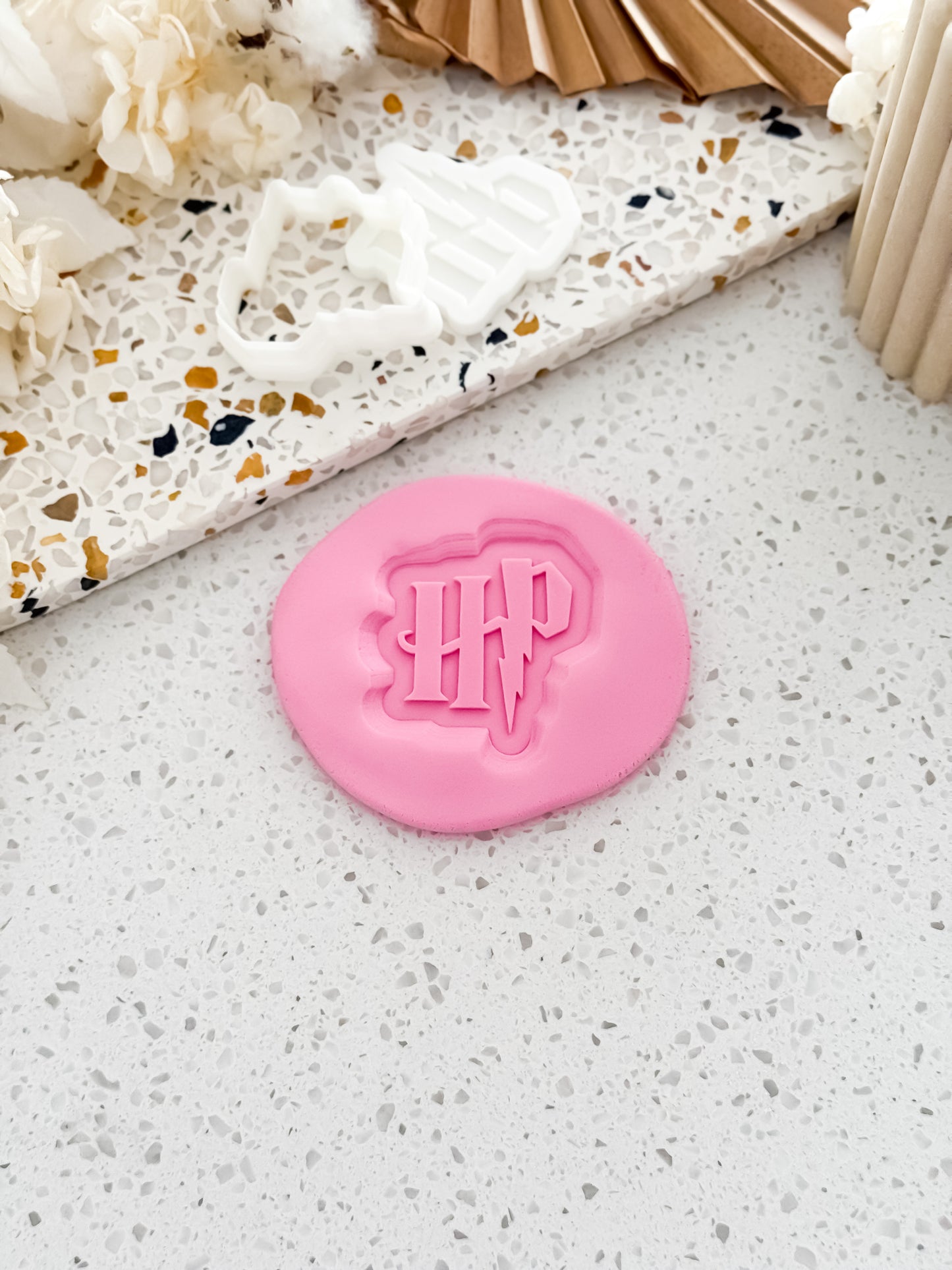 Mini Magic School Initials Stamp & Cutter - Perfect for Fondant & Sugar Cookies
