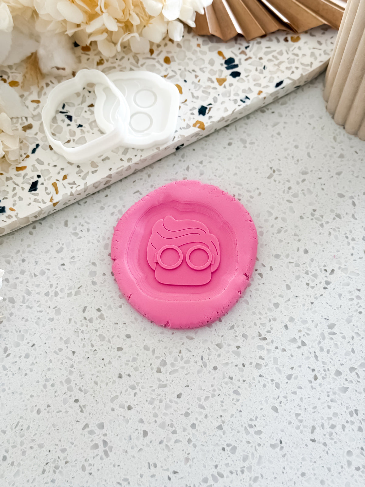 Mini Sidekick Hero Head (Block) Stamp & Cutter - Perfect for Fondant & Sugar Cookies