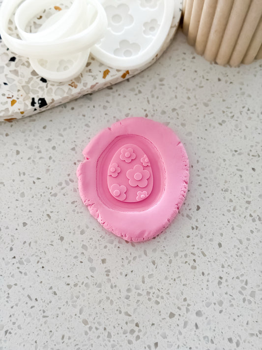 Mini Easter Egg Stamp & Cutter - Perfect for Fondant & Sugar Cookies