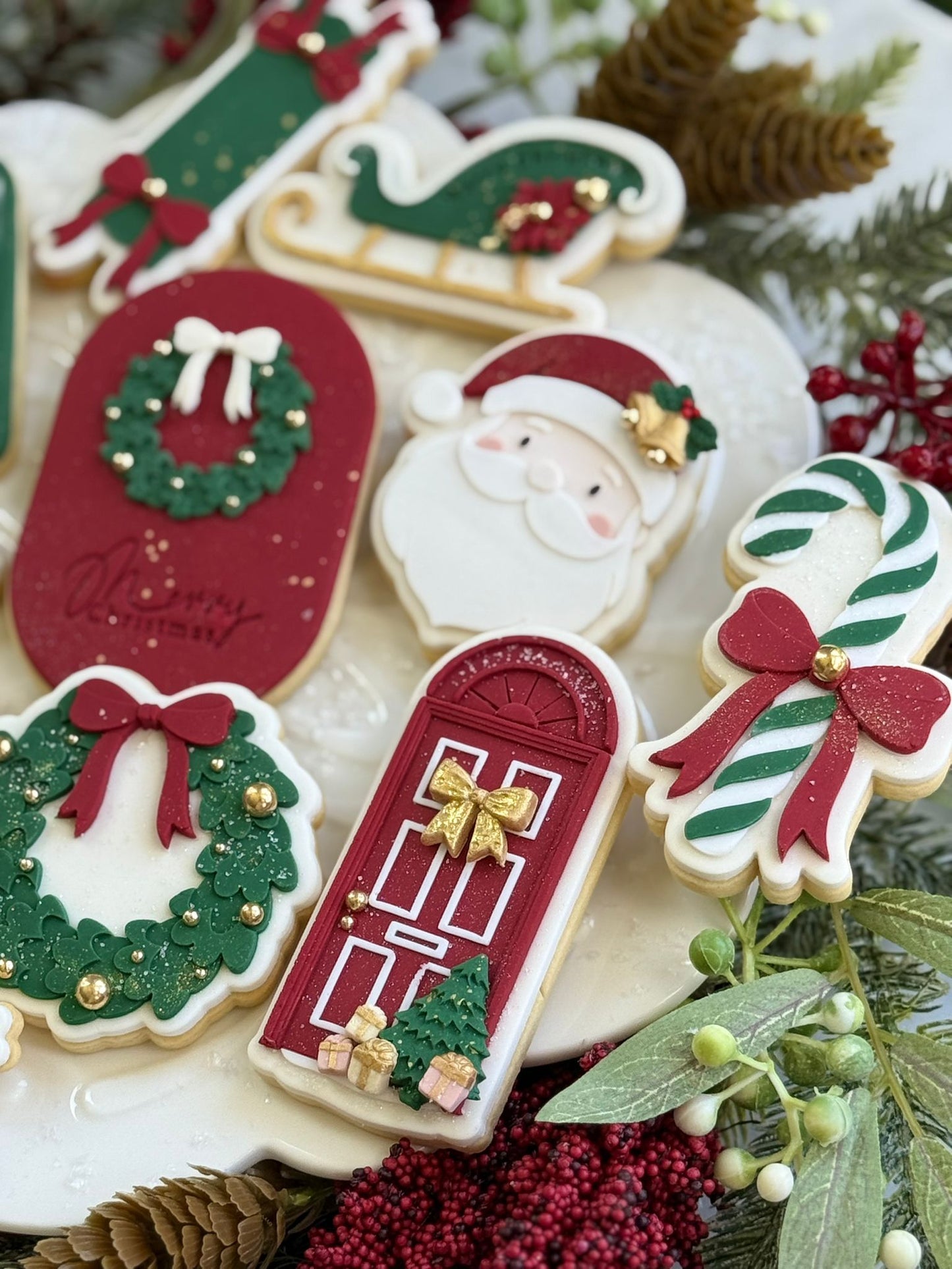 Mini Wreath (Bow) - Cookie Stamp and Cutter