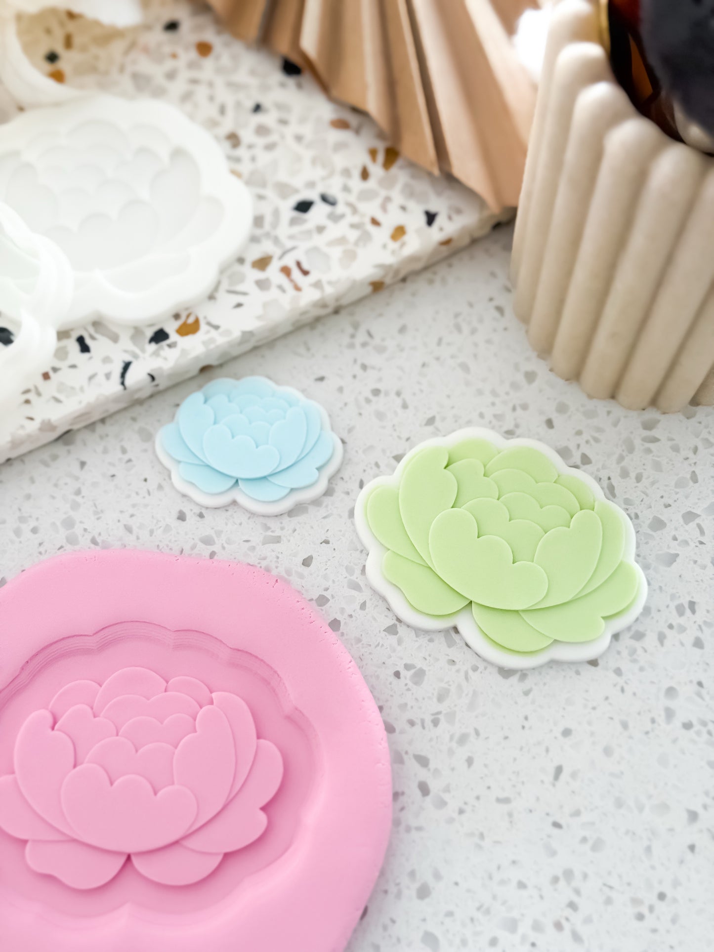Peony Bloom (Petal) Stamp & Cutter - Perfect for Fondant & Sugar Cookies