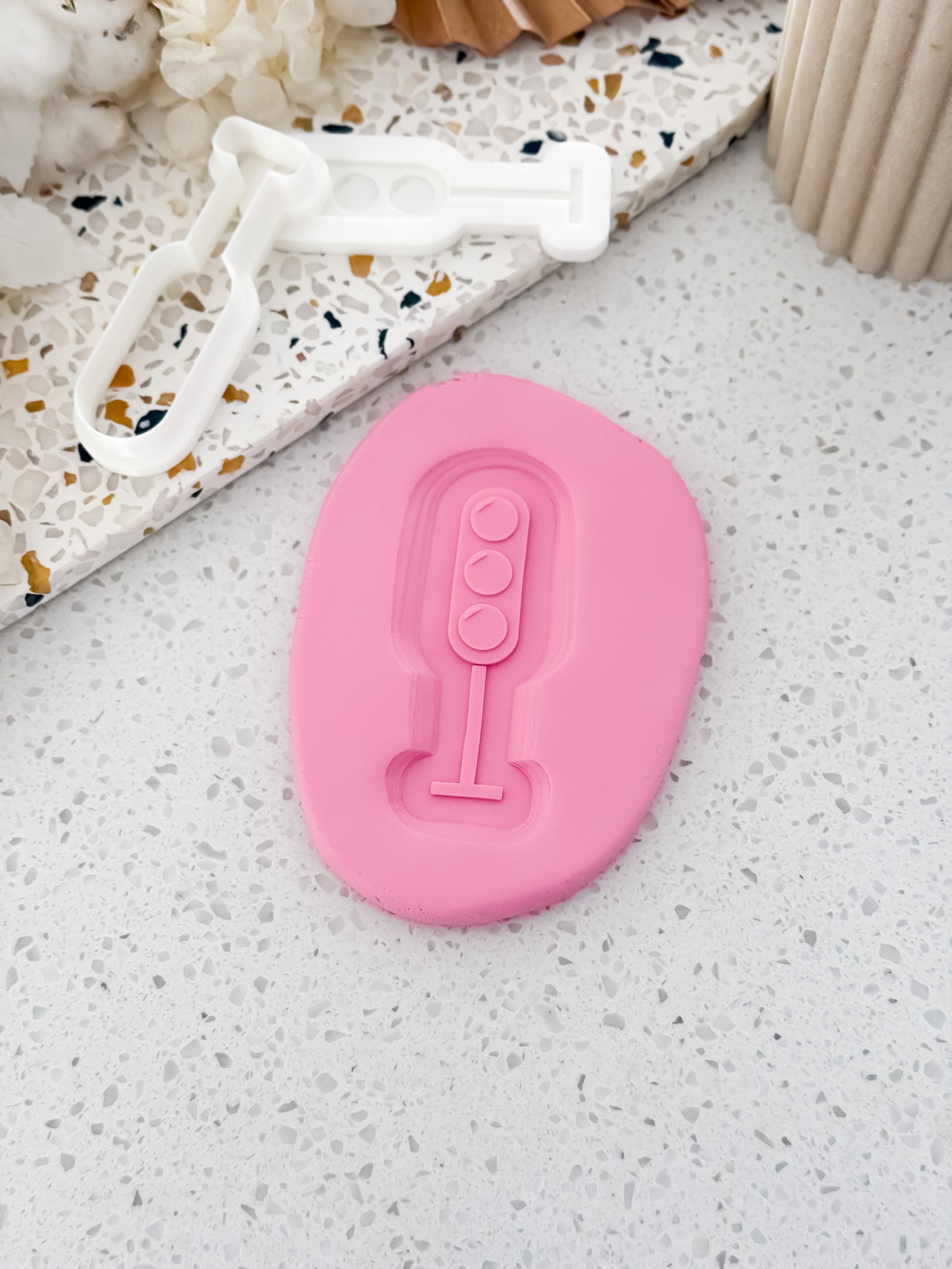 Railway Light Stamp & Cutter - Perfect for Fondant & Sugar Cookies