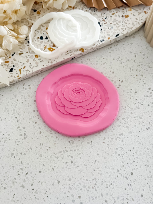Ranunculus Flower (Petal) Stamp & Cutter - Perfect for Fondant & Sugar Cookies