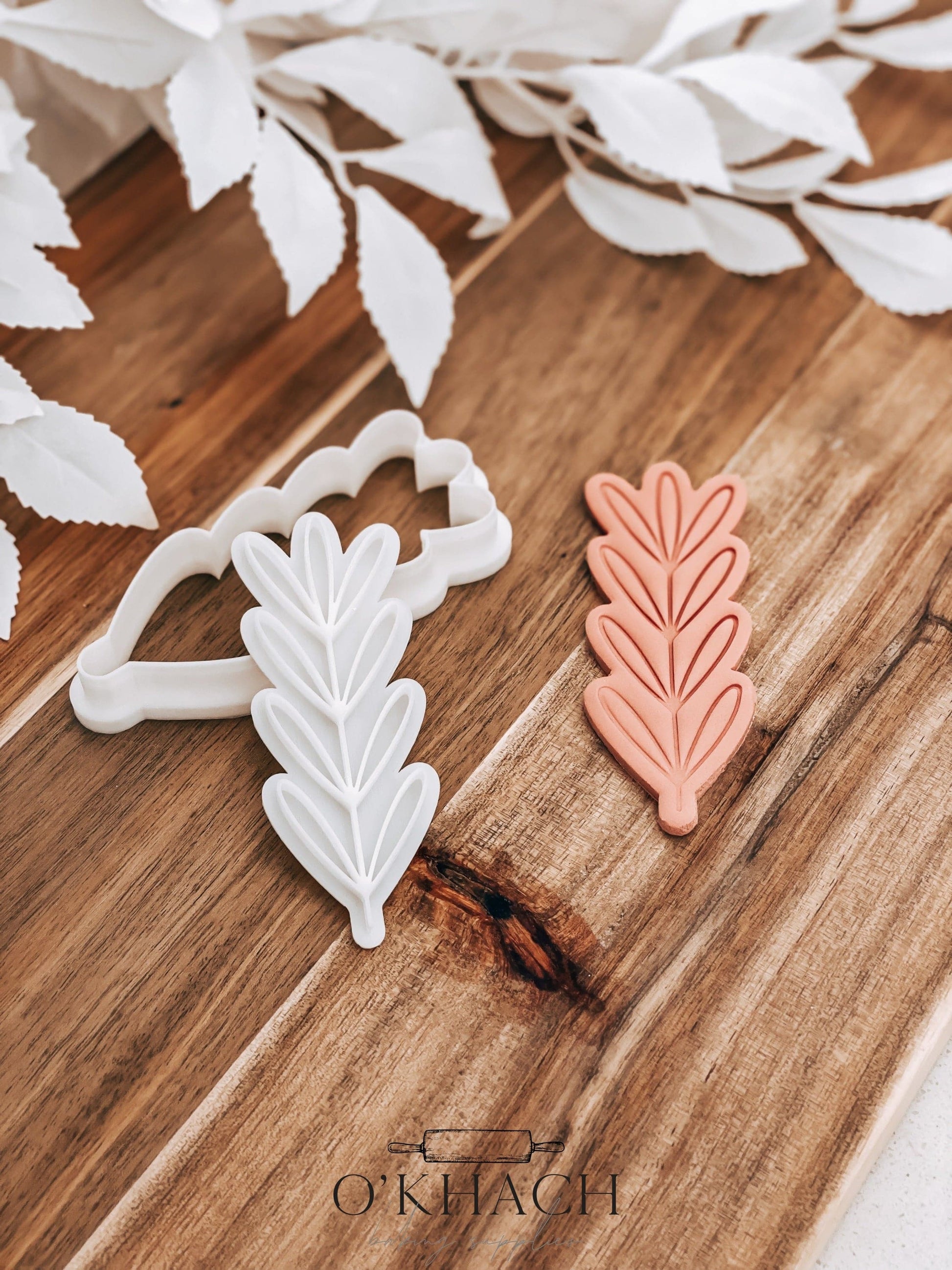 Rosemary Stamp & Cutter - Perfect for Fondant & Sugar Cookies
