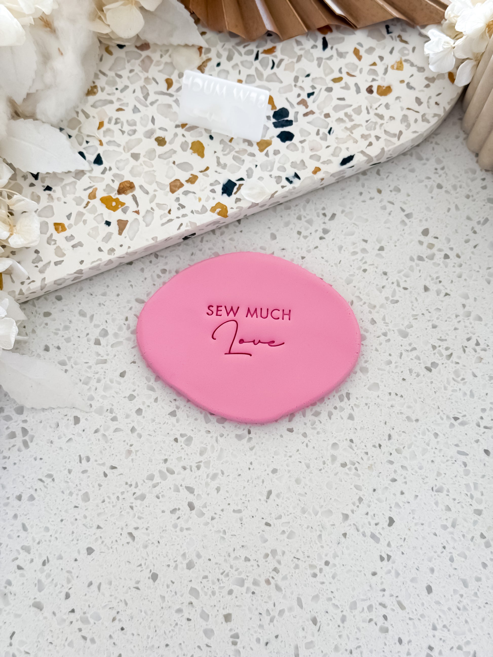 Sew Much Love Cookie Stamp - Perfect for Fondant, Sugar Cookies & Baking