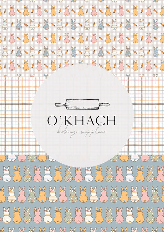 Spring Bunny Pattern No.15 - Edible Image - O'Khach Baking Supplies