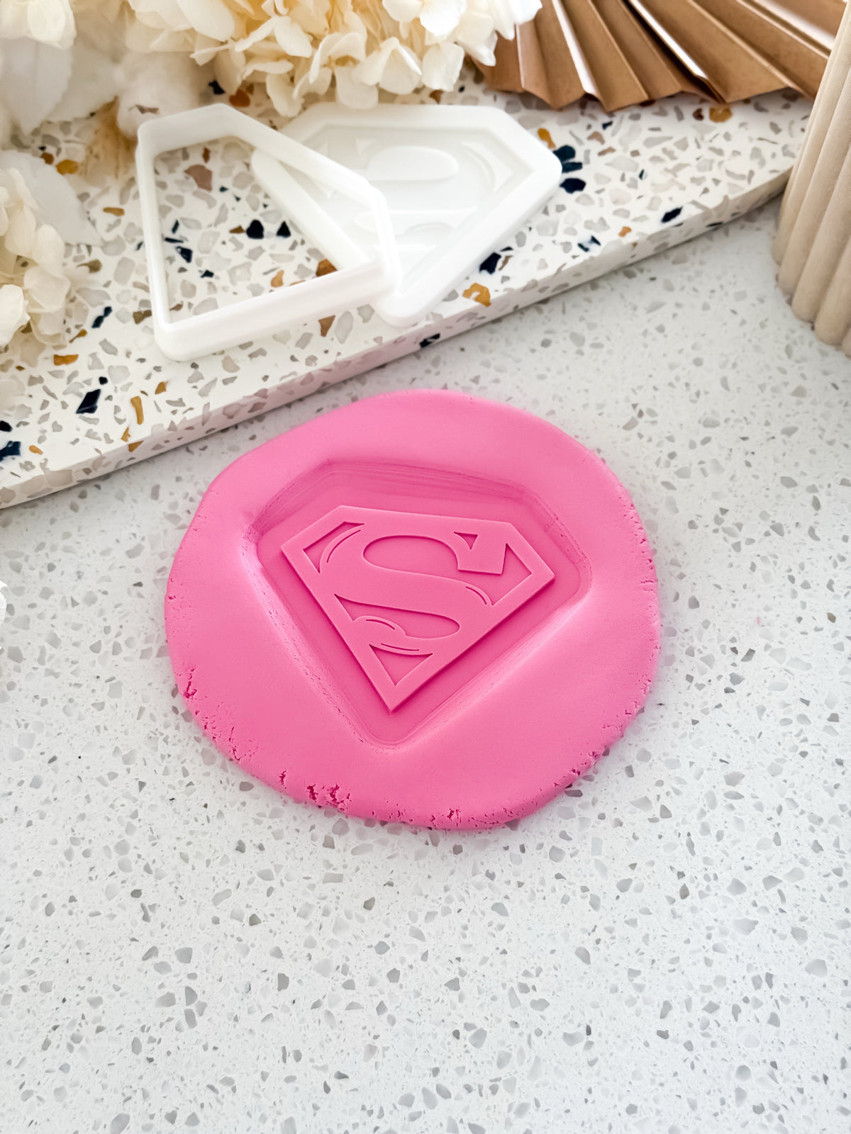Superhero Shield Stamp & Cutter - Perfect for Fondant & Sugar Cookies