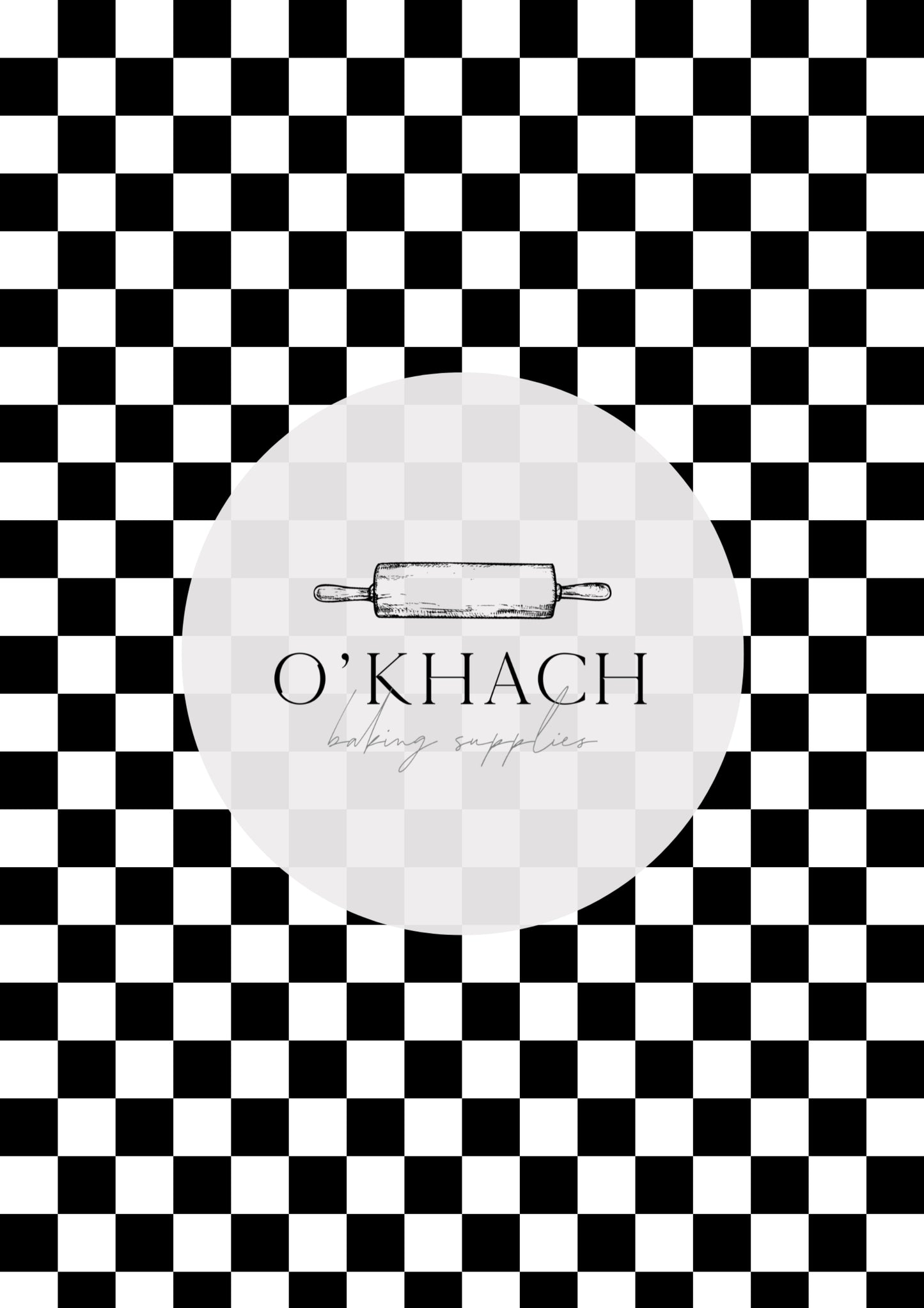 Checkerboard Pattern No.2 - Digital Edible Image for Cakes & Cookies