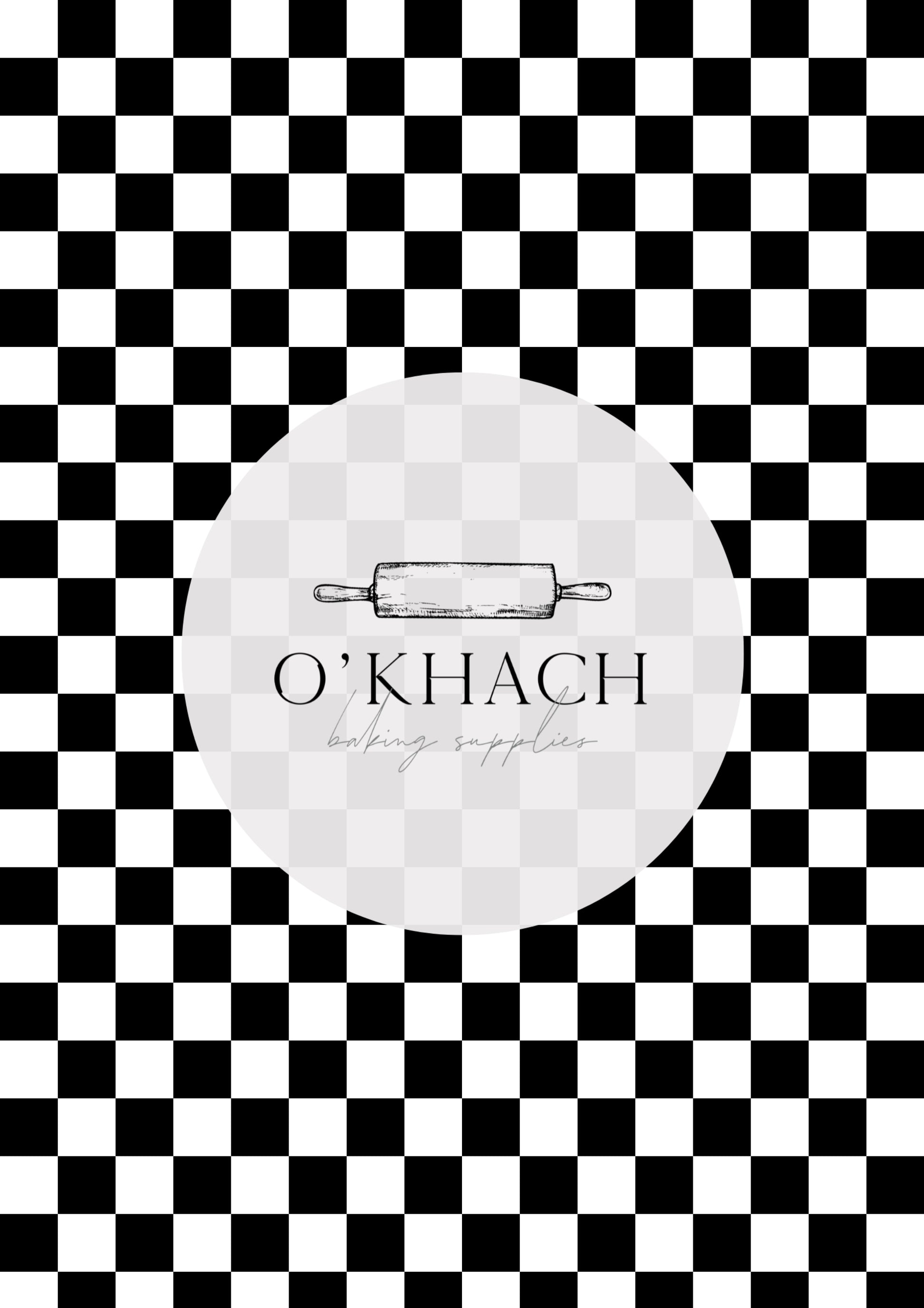 Checkerboard Pattern No.2 - Digital Edible Image for Cakes & Cookies