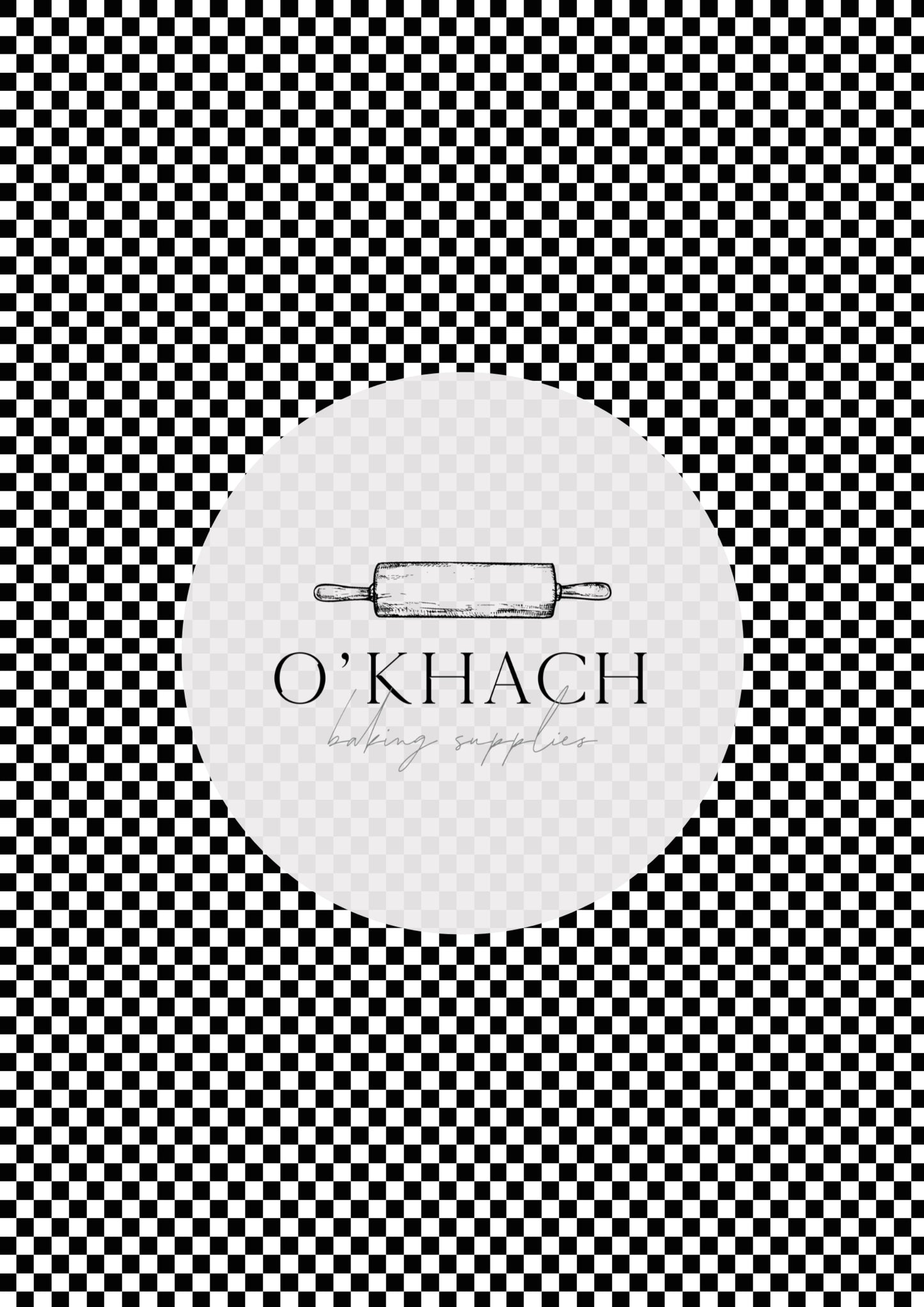 Checkerboard Pattern No.3 - Digital Edible Image for Cakes & Cookies