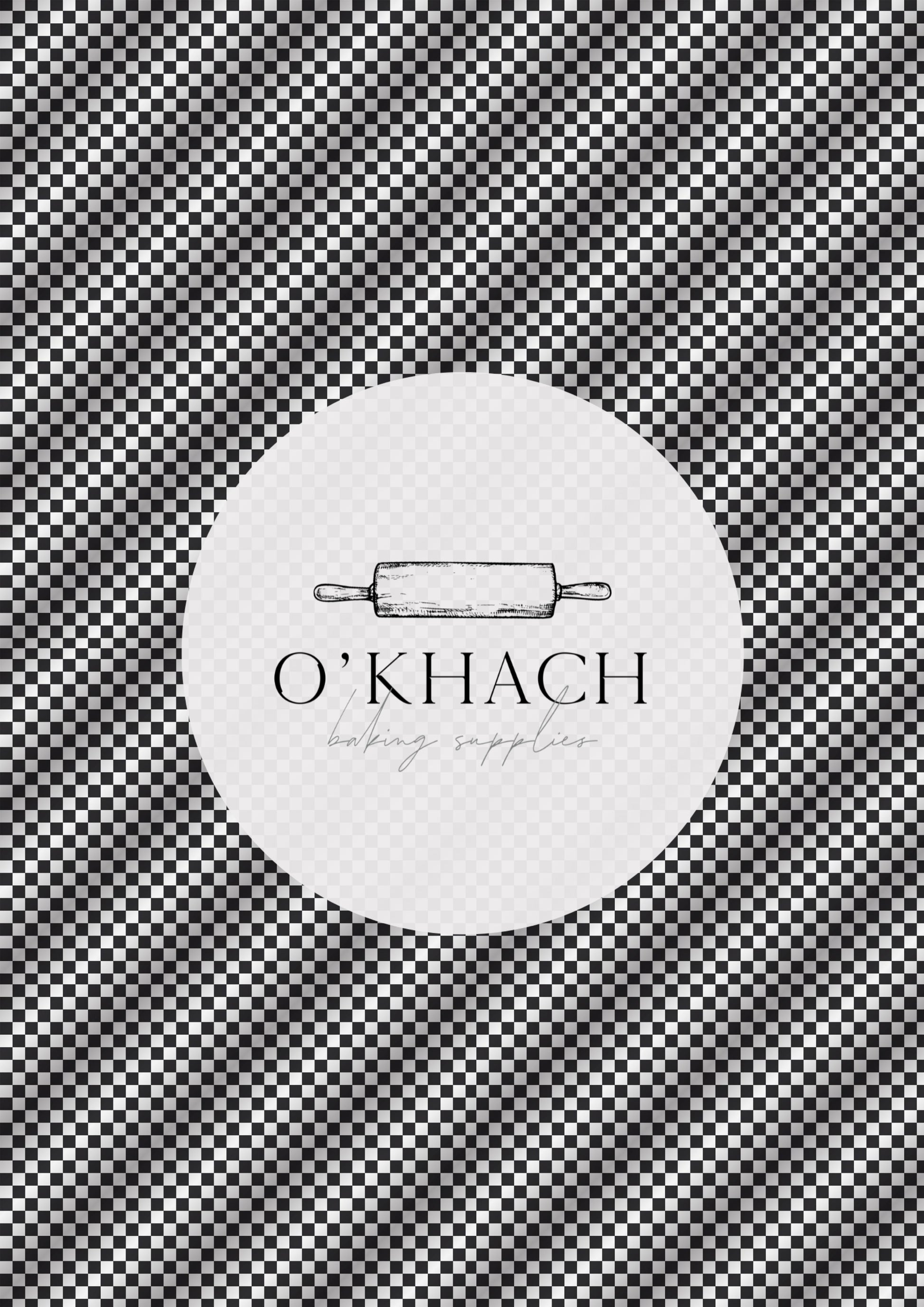 Checkerboard Pattern No.4 - Digital Edible Image for Cakes & Cookies