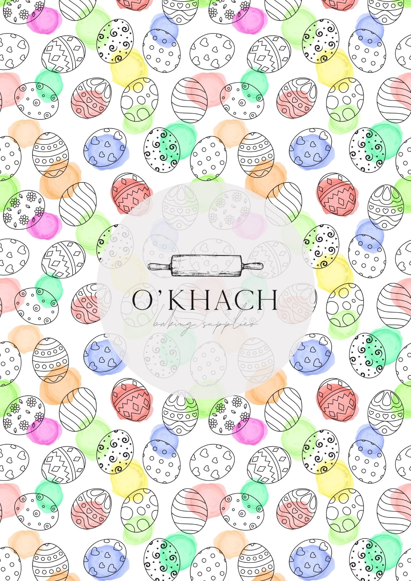 Easter Pattern No.48 - Digital Edible Image for Cakes & Cookies