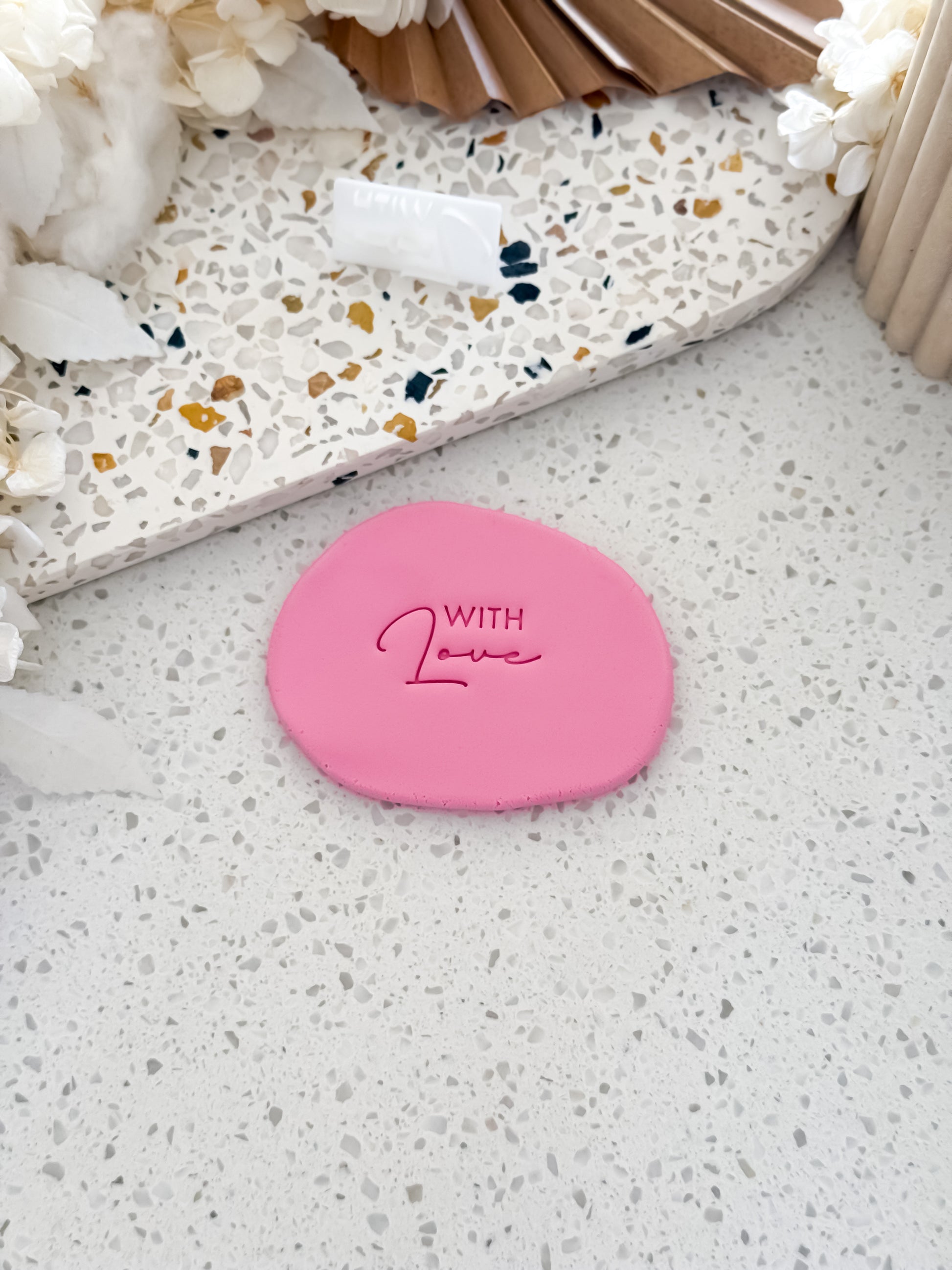 With Love Cookie Stamp - Perfect for Fondant, Sugar Cookies & Baking