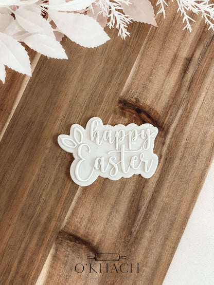 Happy Easter 'UP' Cookie Stamp & Cutter - O'Khach Baking Supplies