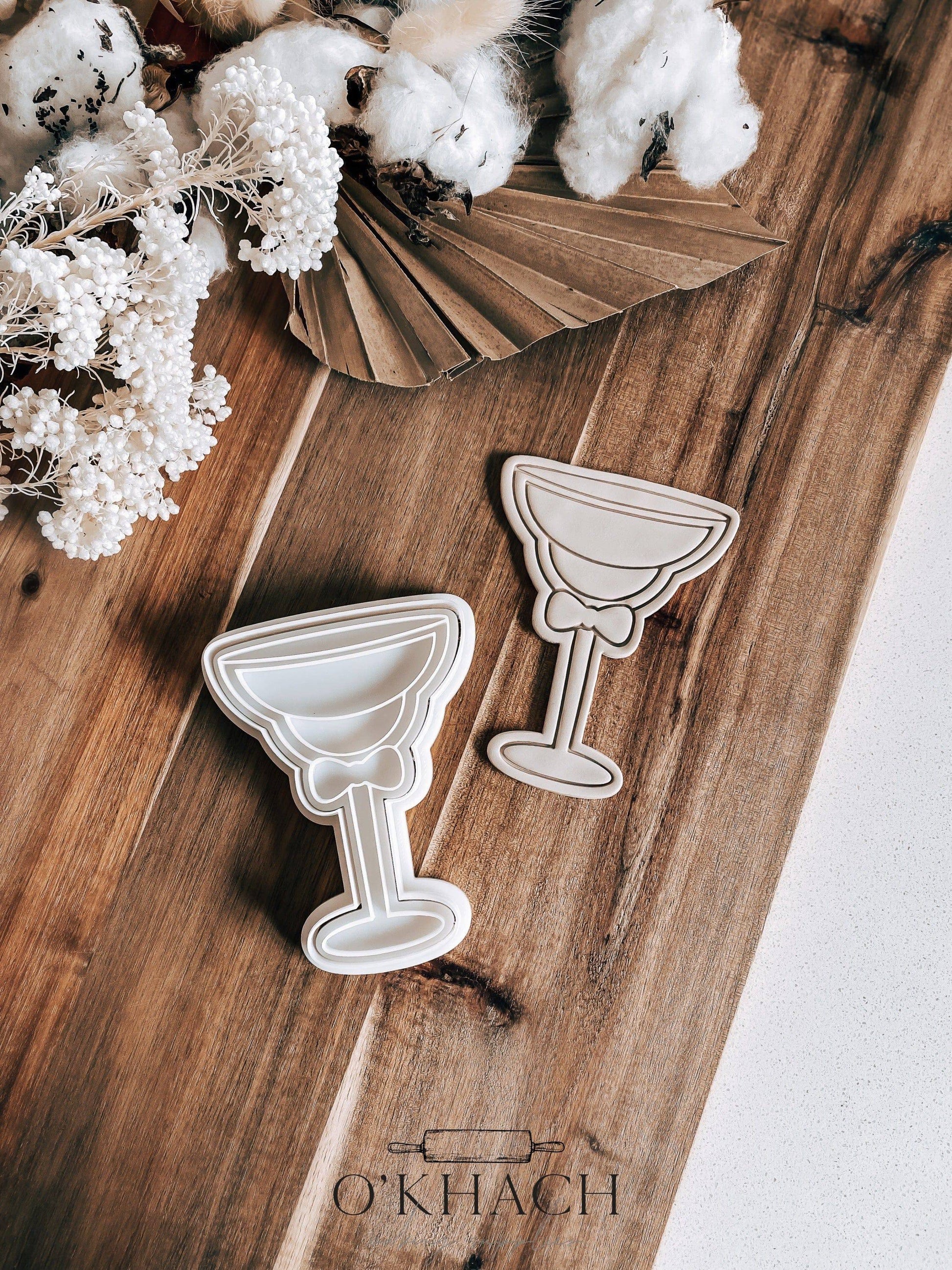 Cocktail Cookie Stamp & Cutter - O'Khach Baking Supplies