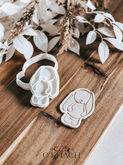 Honey Bunny Cookie Stamp and Cutter - O'Khach Baking Supplies