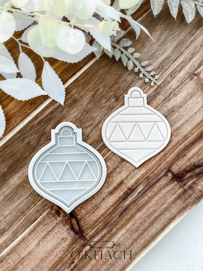 Round Bauble - Cookie Stamp and Cutter - Fondant & Sugar Cookies