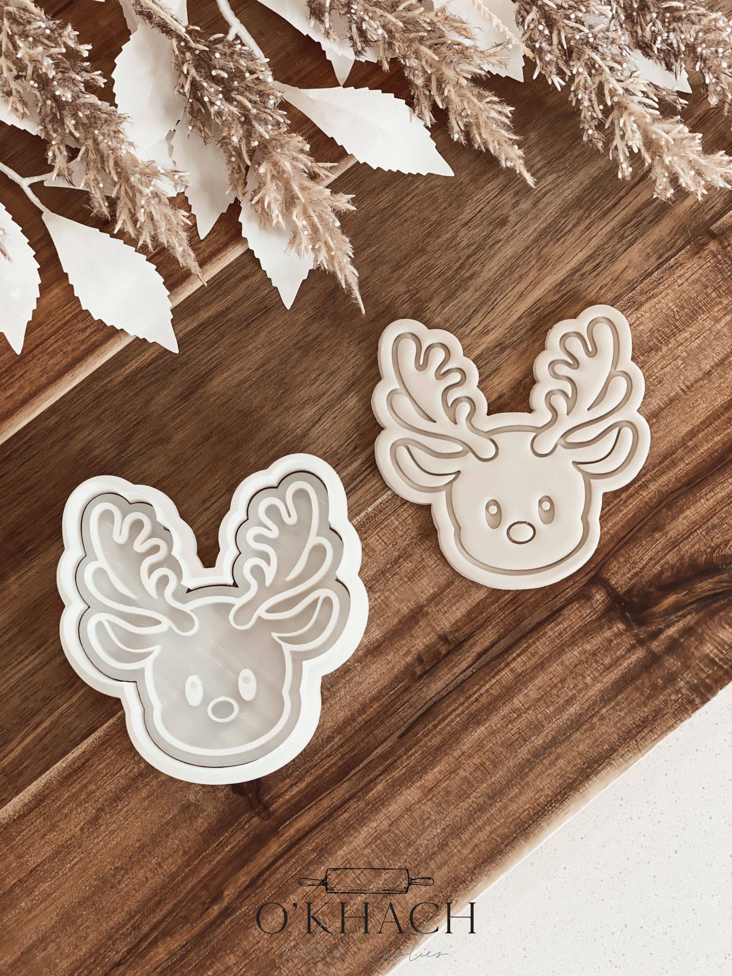 Rudolph - Cookie Stamp and Cutter - Fondant & Sugar Cookies