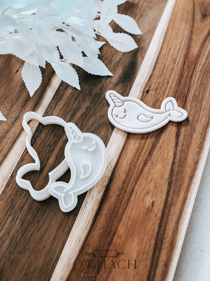 Unicorn Whale Stamp and Cutter - O'Khach Baking Supplies