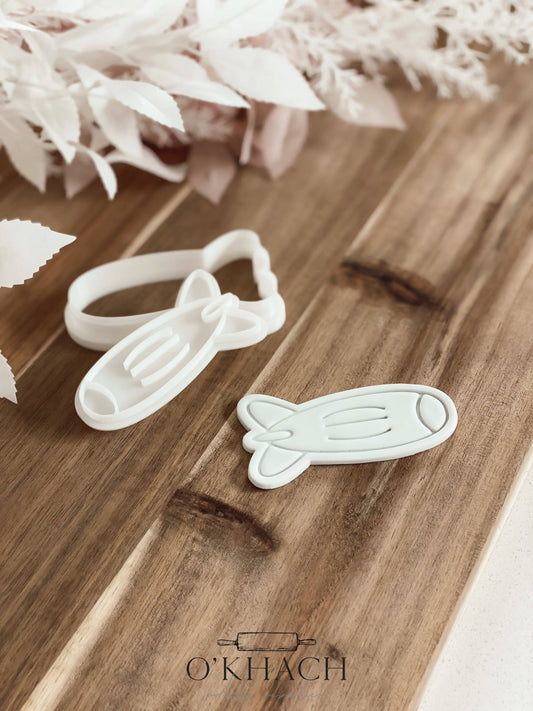 Zeppelin - Cookie Stamp and Cutter - Ideal for Fondant & Sugar Cookies