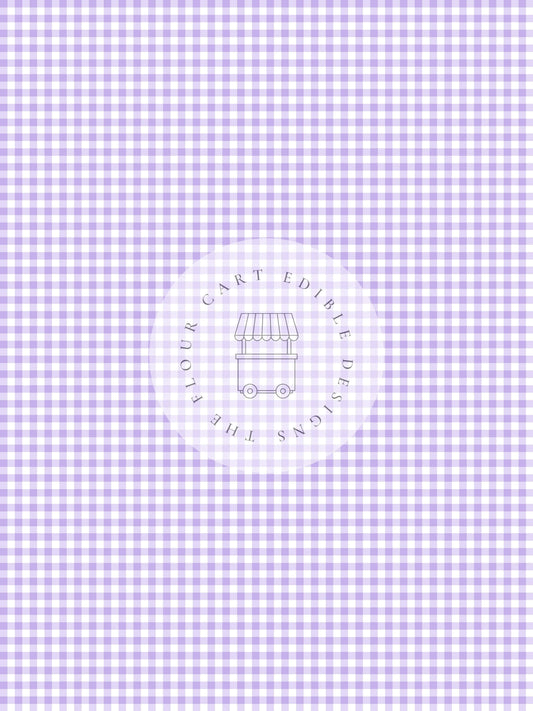 Gingham Deep Purple - Edible Image - O'Khach Baking Supplies