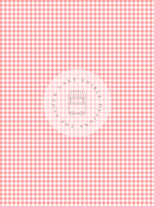 Gingham Red - Edible Image - O'Khach Baking Supplies