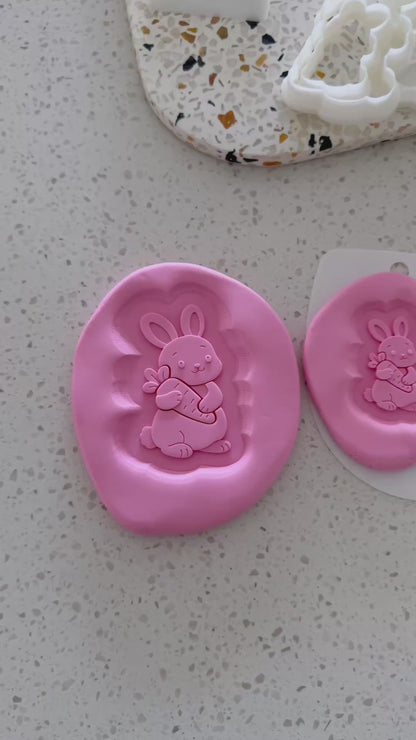 Mini Sunny Bunny (Carrot Balloon) - Cookie Stamp and Cutter