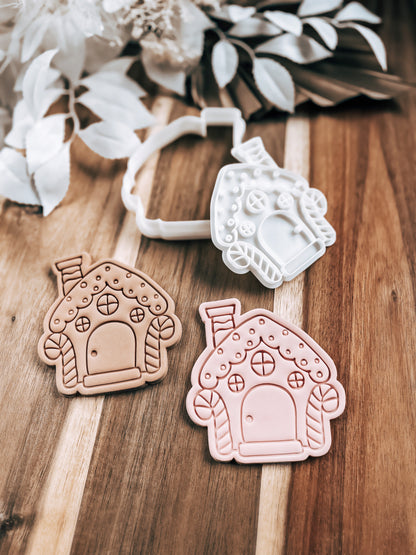 Gingerbread House - Cookie Stamp & Cutter - Fondant & Sugar Cookies