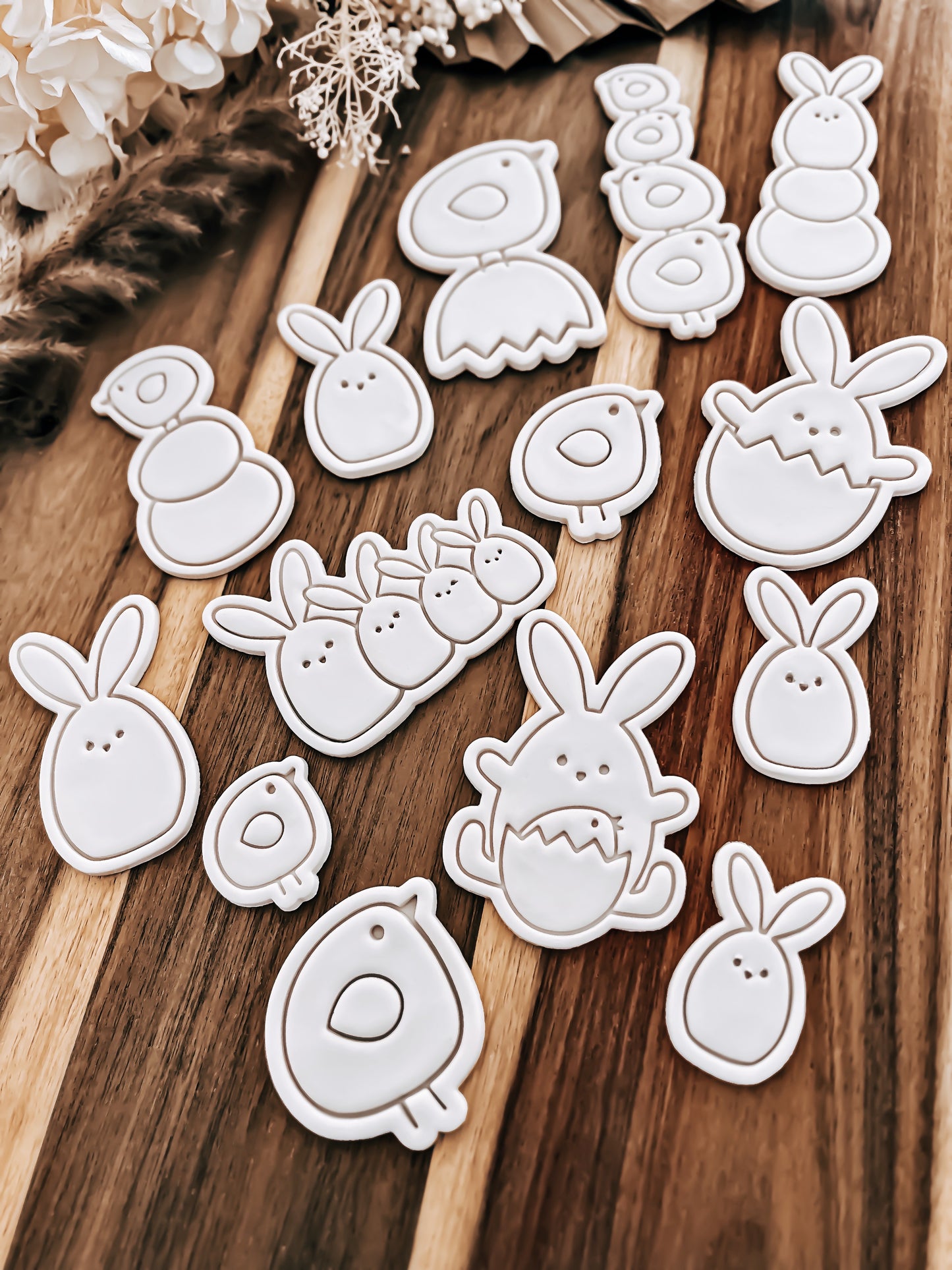 Four Little Egg Bunnies Cookie Stamp & Cutter - Premium Cutter and Stamp from O'Khach Baking Supplies - Just $17.99! Shop now at O'Khach Baking Supplies