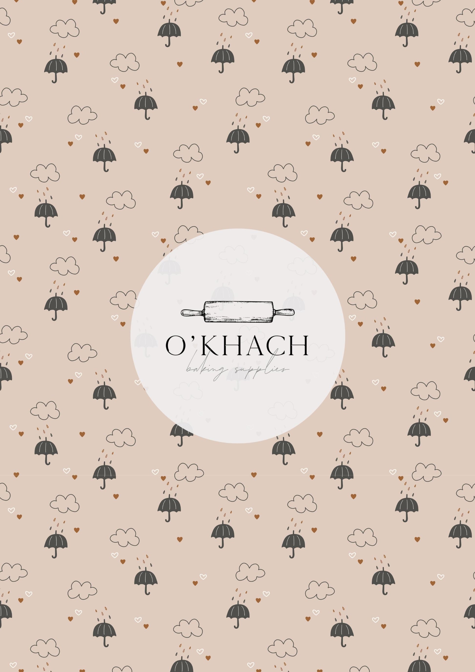 Umbrellas & Clouds Pattern - Edible Image - Premium Edible Image from O'Khach Baking Supplies - Just $16.99! Shop now at O'Khach Baking Supplies