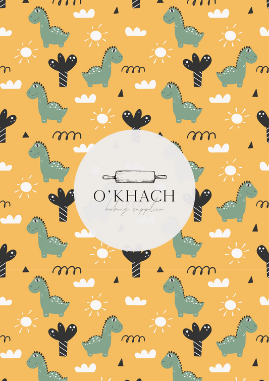 Dino Land Pattern No.14 - Edible Image - Premium Edible Image from O'Khach Baking Supplies - Just $16.99! Shop now at O'Khach Baking Supplies