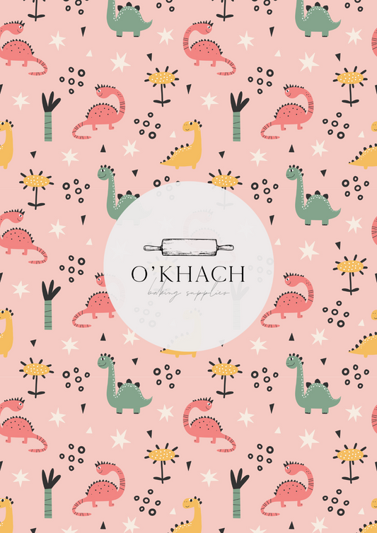 Dino Land Pattern No.47 - Edible Image - Premium Edible Image from O'Khach Baking Supplies - Just $16.99! Shop now at O'Khach Baking Supplies