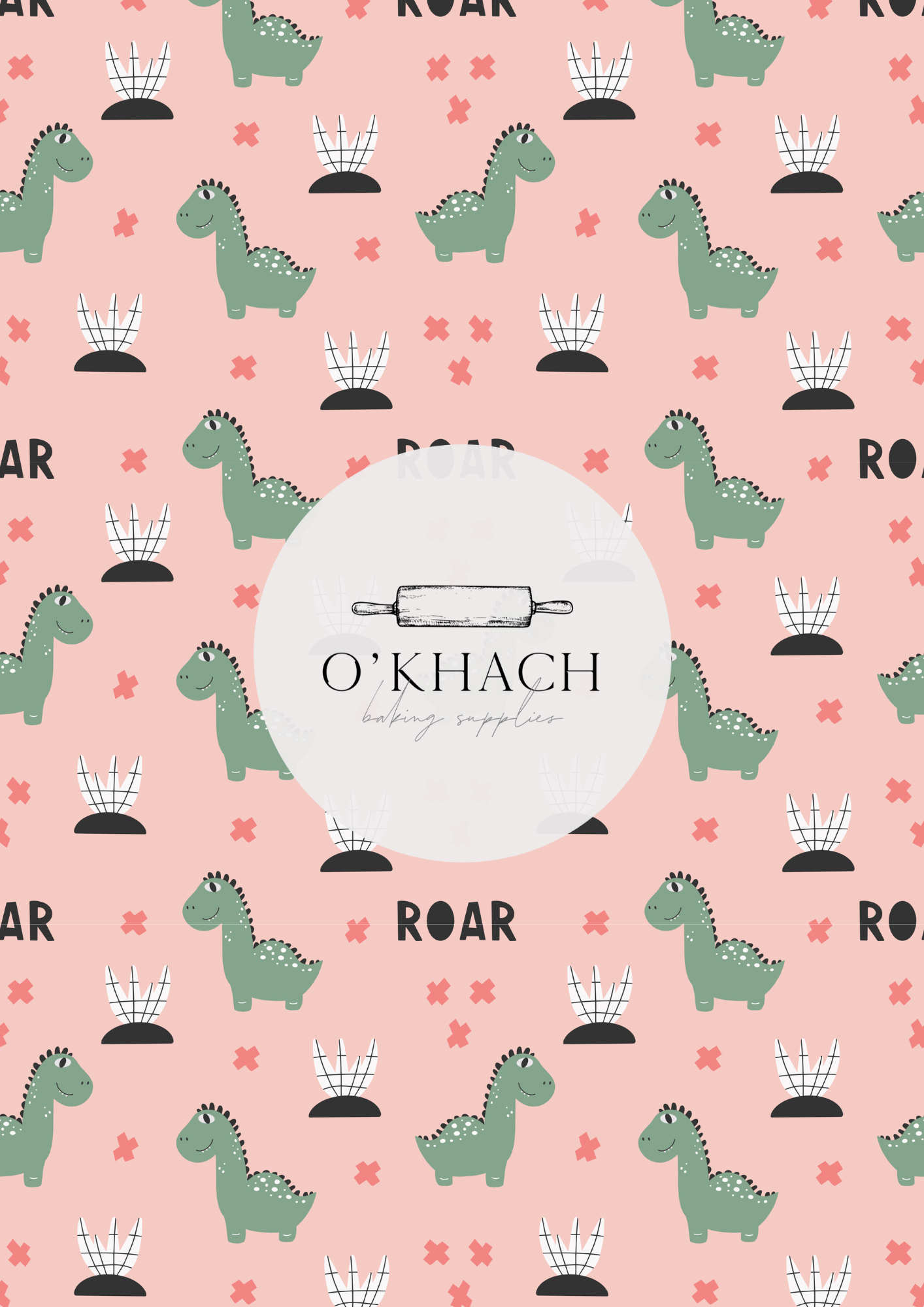 Dino Land Pattern No.8 - Edible Image - Premium Edible Image from O'Khach Baking Supplies - Just $16.99! Shop now at O'Khach Baking Supplies