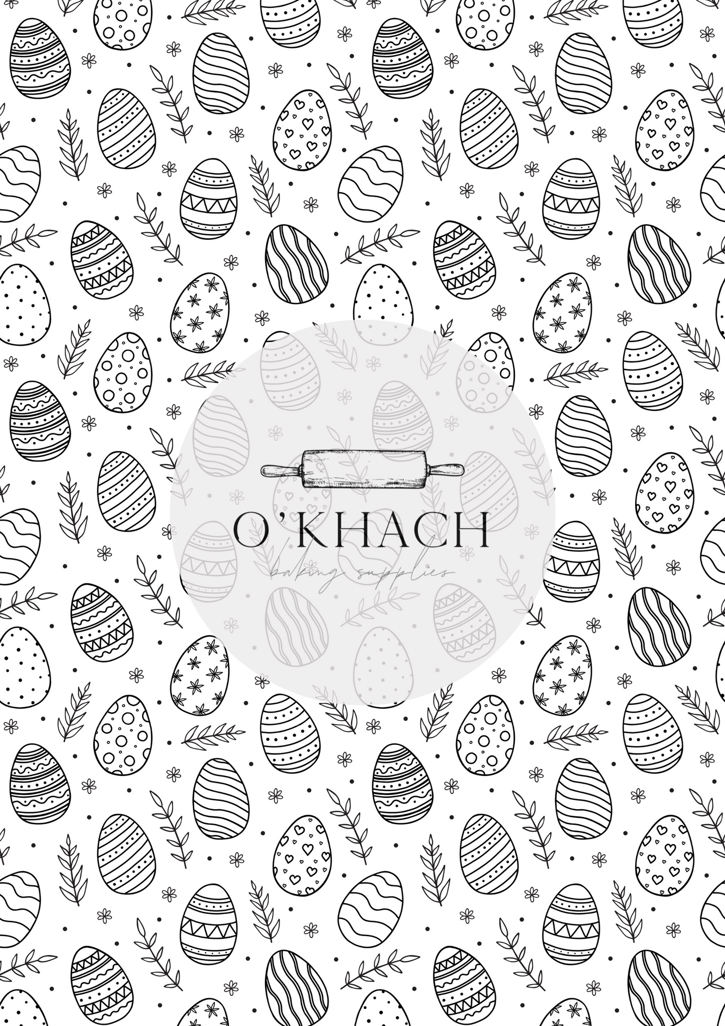 Easter Pattern No.34 - Edible Image - Premium Edible Image from O'Khach Baking Supplies - Just $16.99! Shop now at O'Khach Baking Supplies